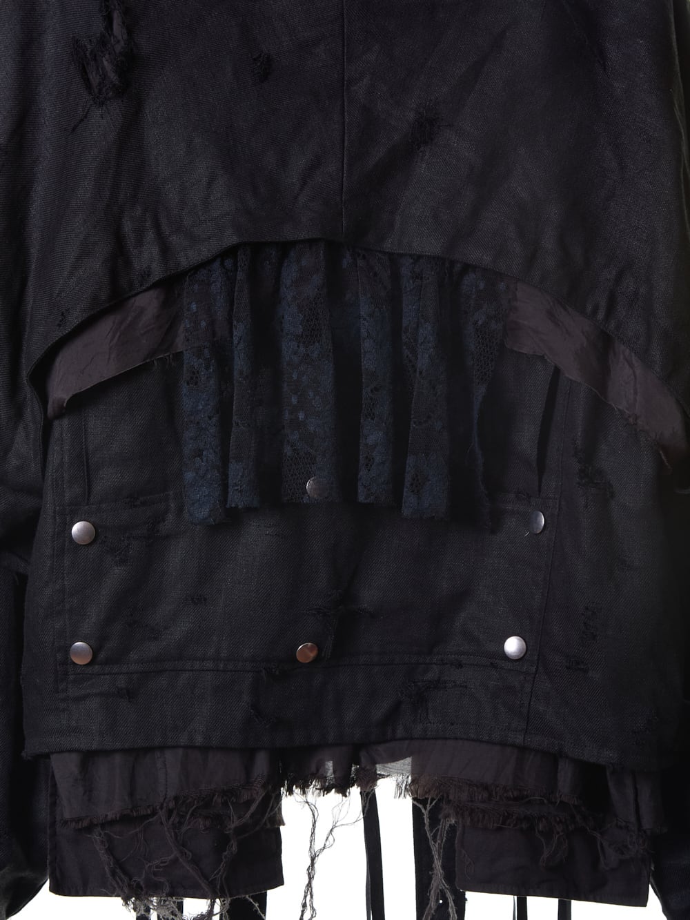 Midorikawa / MID25SS-JK04 LINEN DOCKING RIDERS JACKET (BLACK