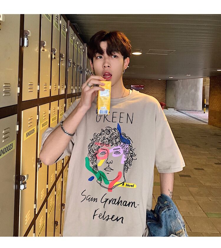 全3色 Tシャツ カットソー プリント カジュアル シンプル