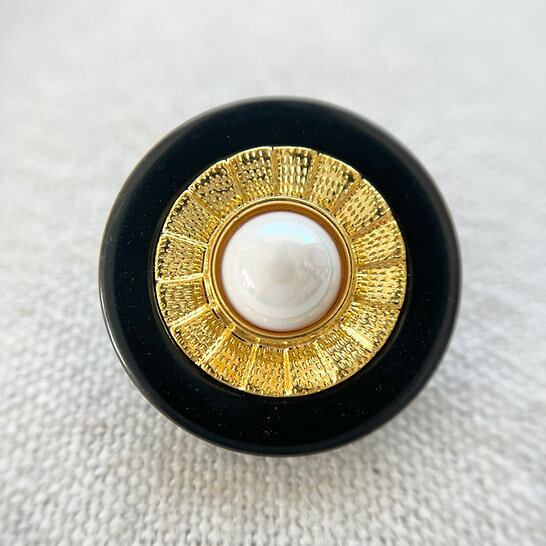 オーロラパール×フリルゴールド ブラック 25.5㎜