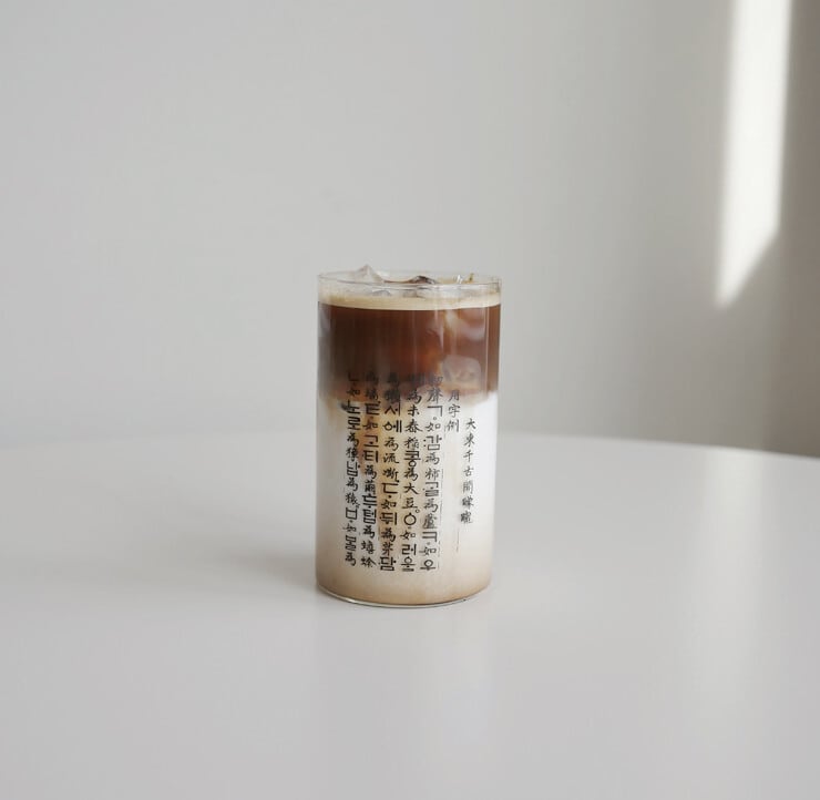 hangul glass cup 300ml / ハングル コップ 韓国語 勉強 耐熱