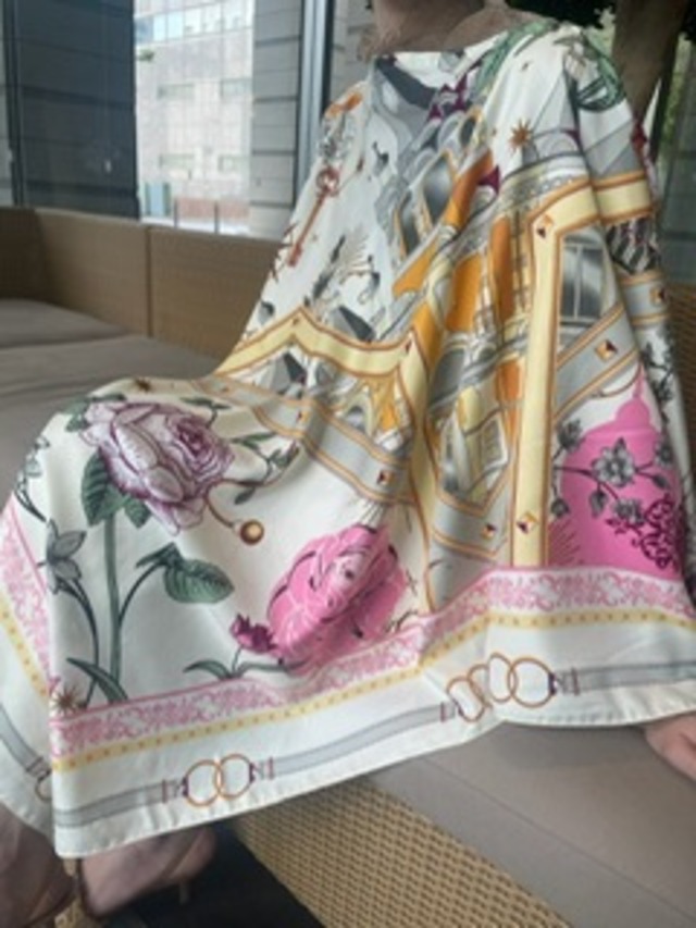 【アウトレット】授乳ケープ　Castle cream pink