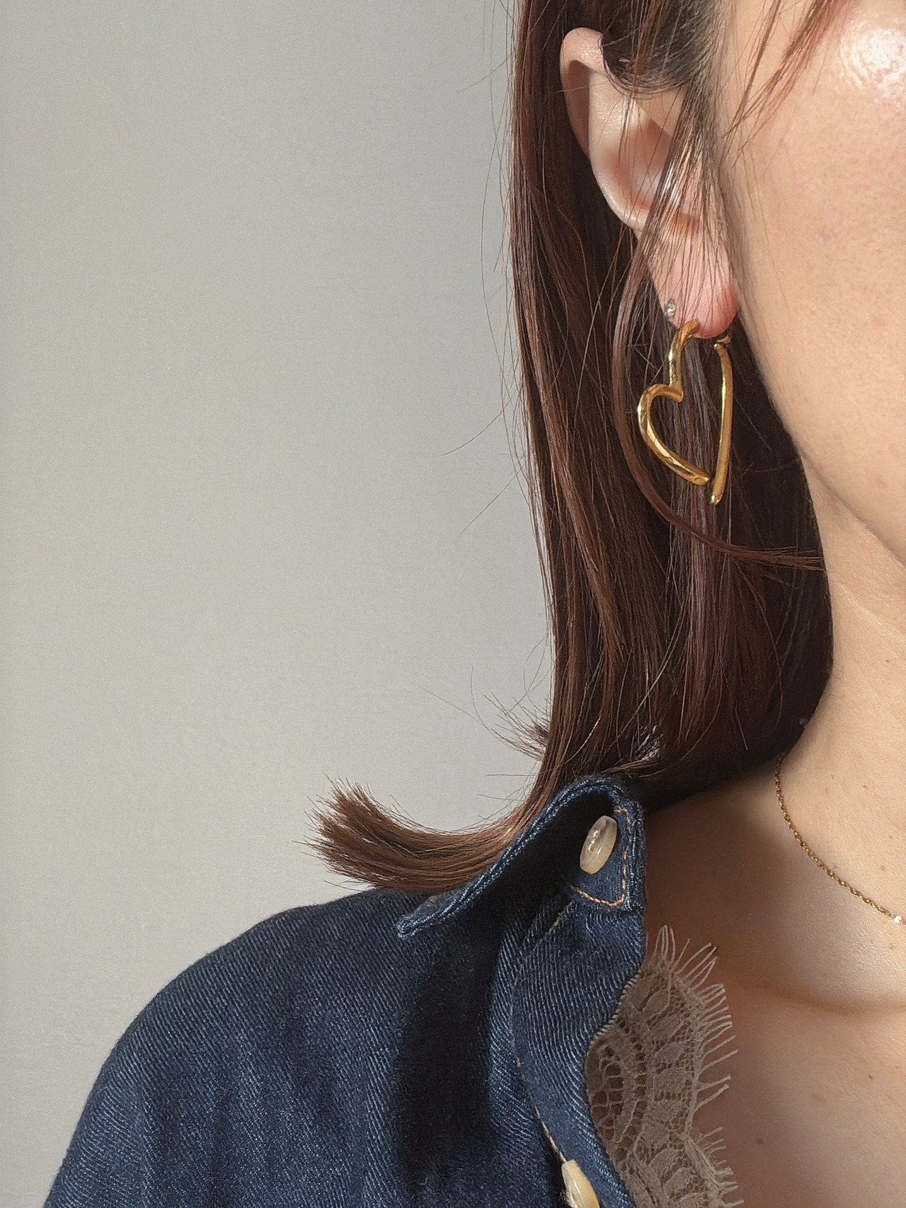 half heart pierce