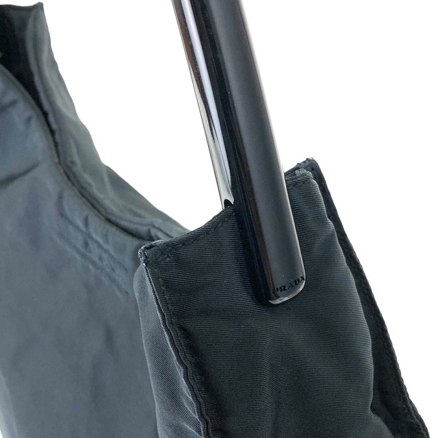 PRADA プラダ ショルダーバッグ ネイビートライアングルロゴ ナイロン セミショルダーバッグ vintage ヴィンテージ オールド hms873