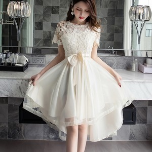 レース ワンピース レディース ドレス 送料無料 花柄 パンチングレース ロングテール ミニ丈 ミディアム丈 膝丈 チュール リボン フレアスリーブレース フレアワンピース ミニドレス フォーマルドレス パーティドレス ひざ丈 ミディアム丈 袖あり 半袖 フレアスリーブ ラウンドネック レース フリル 透け感 エレガント 大人可愛い きれいめ 華やか 上品 ボタニカル オケージョン 高見え インスタ映え お出かけ デート パーティー 二次会 フォーマル アプリコット ホワイト レッド ブラック