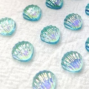 【8個】シェルアクリルカボション/ネイルパーツ/樹脂