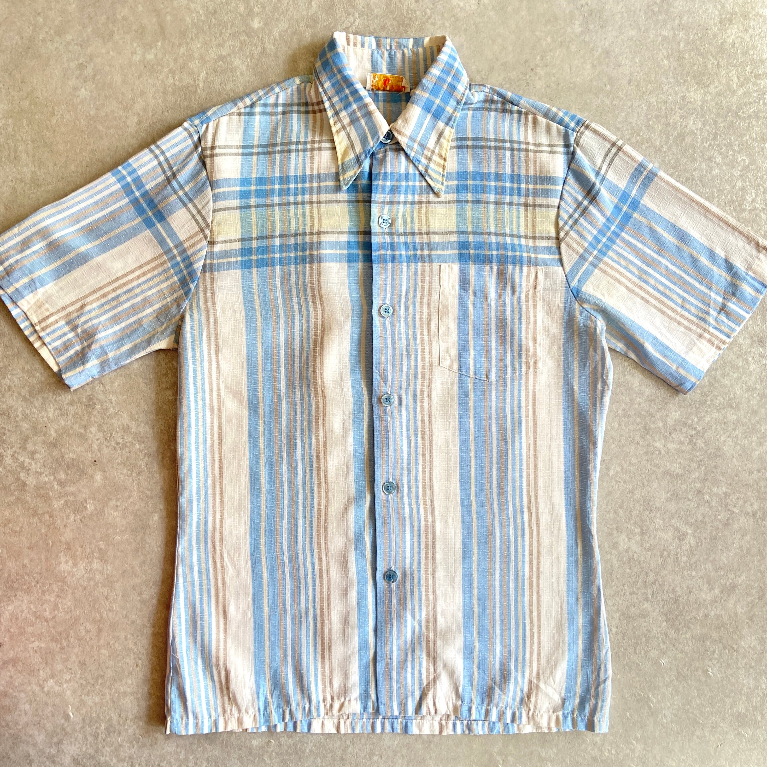 1970s S/S Check Shirt M H177