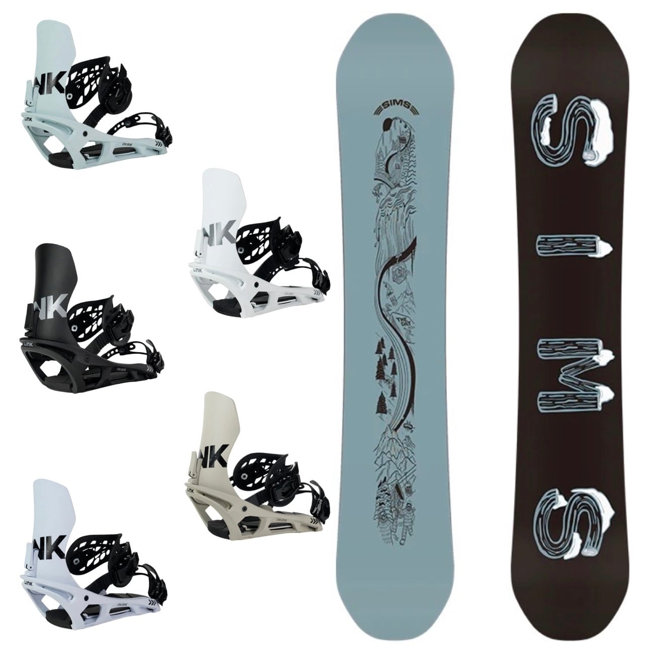 SIMS × LINK 2点セット THE DAY ＋ EXKLUSIVE スノーボード シムス  
