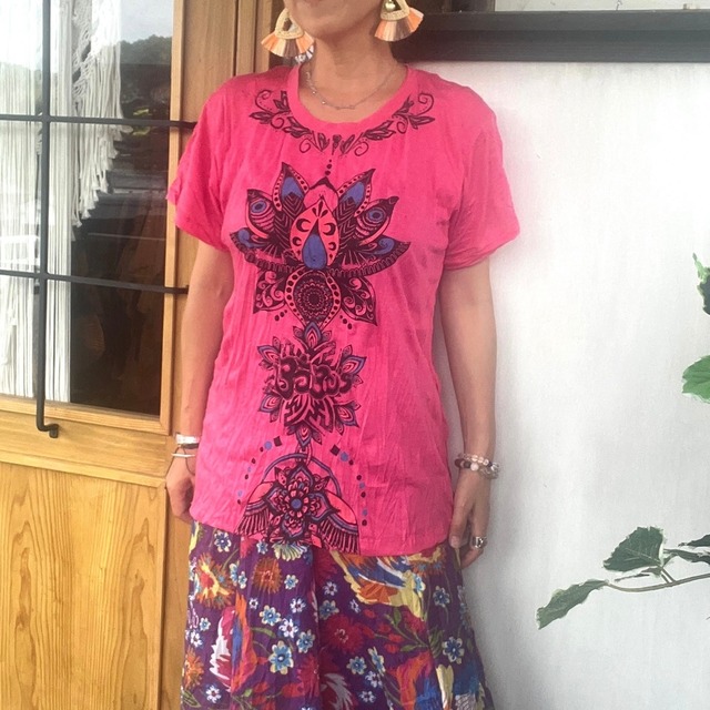 エスニックゆったりティシャツ