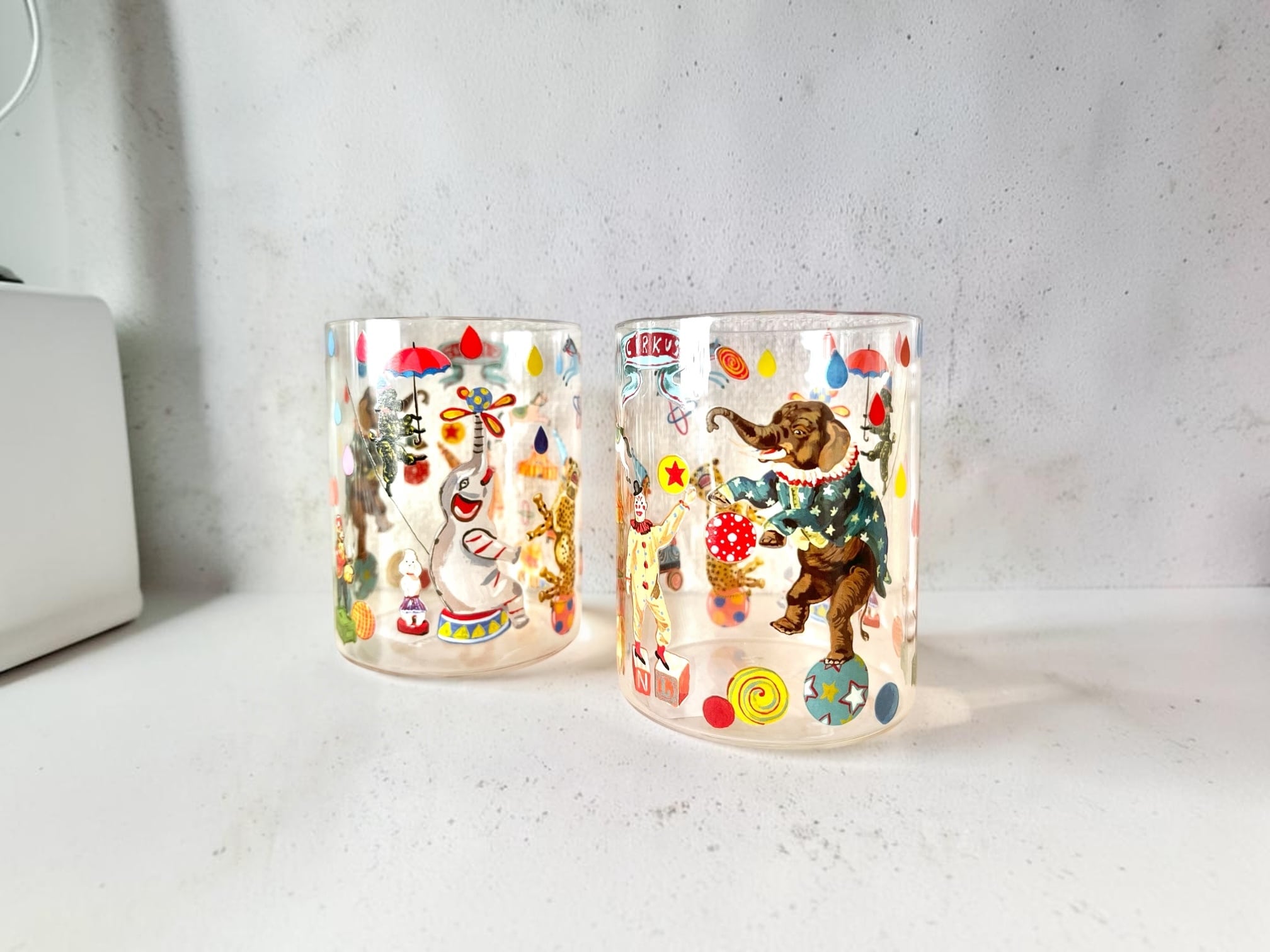 Nathalie Lete Heat resistant Middle glass Circus 2set