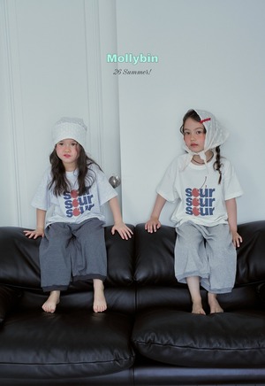【Mollybin】トルムンチTシャツ メランジチェリー 80cm〜130cm
