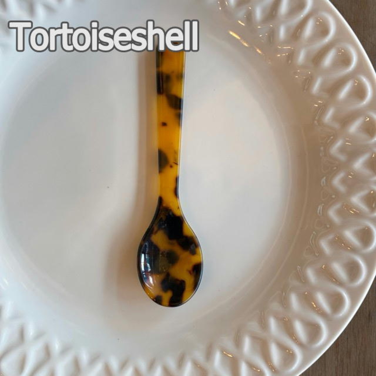 TOPANGA kitchen Colorful Retro Coffee Spoons 5 types　カラフルレトロコーヒースプーン　全5色　ホワイト　ラベンダー　ピンク　べっ甲　ブルー　メール便