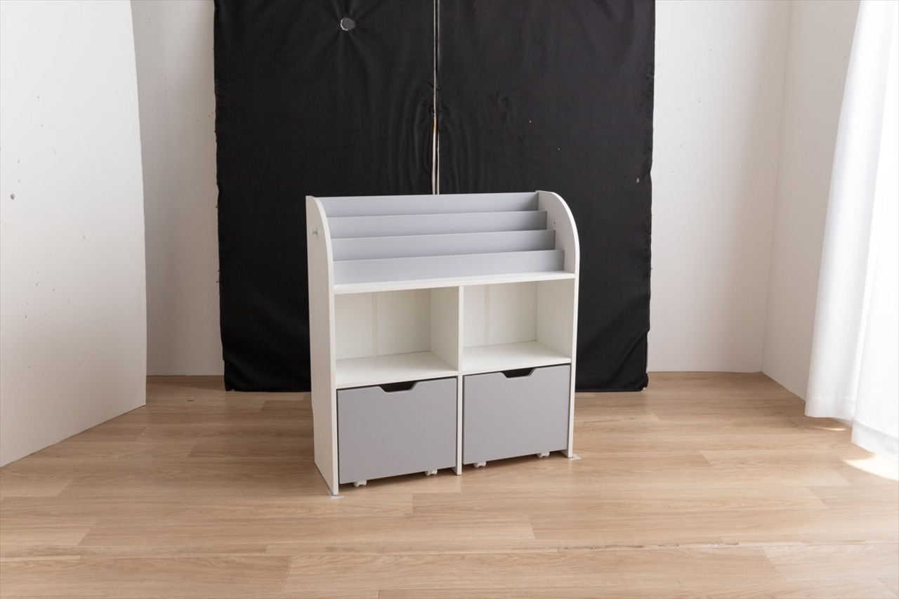 【幅84cm】Pila 絵本棚(引き出し収納タイプ)