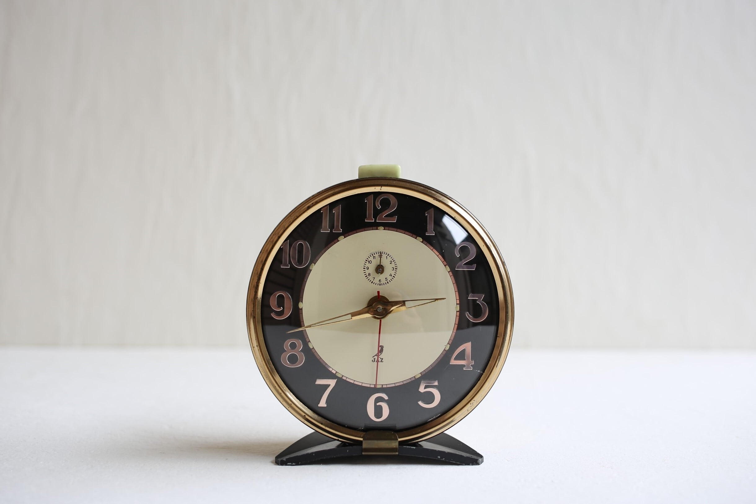 フランス アンティーク ヴィンテージ JAZ 置き時計 『TRINCIC』ブラック×ゴールド N-03233