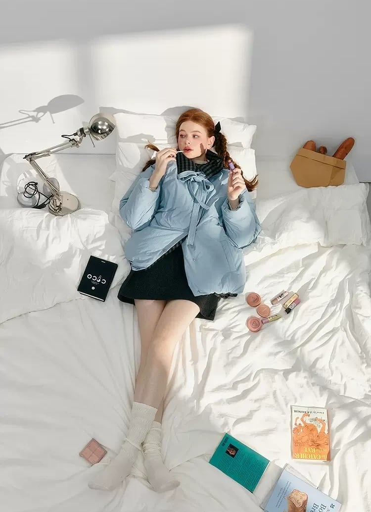 BOHOL BLING / Ribbon reversible down jacket | Alstroemeria