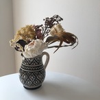 アフリカンスクエアー　陶器ピッチャー型フラワーベース　花瓶