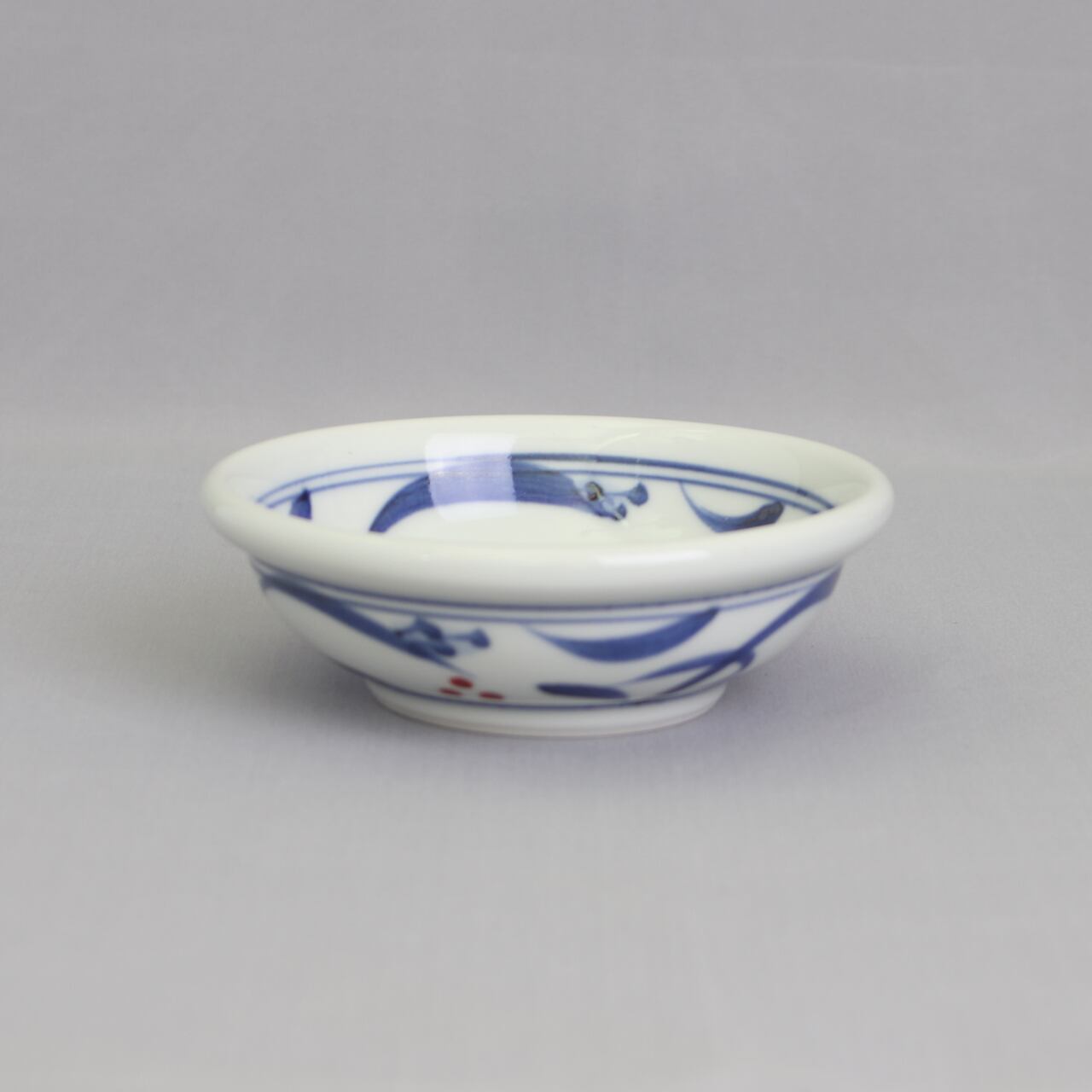 砥部焼 千山窯 玉鉢（小） 上絵つゆ草