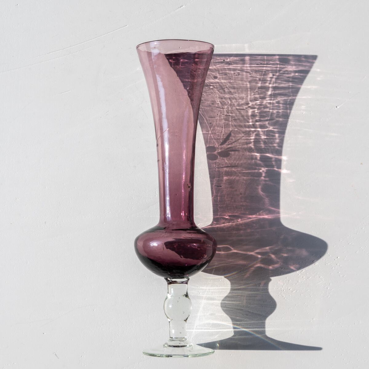 Clear Purple Vase