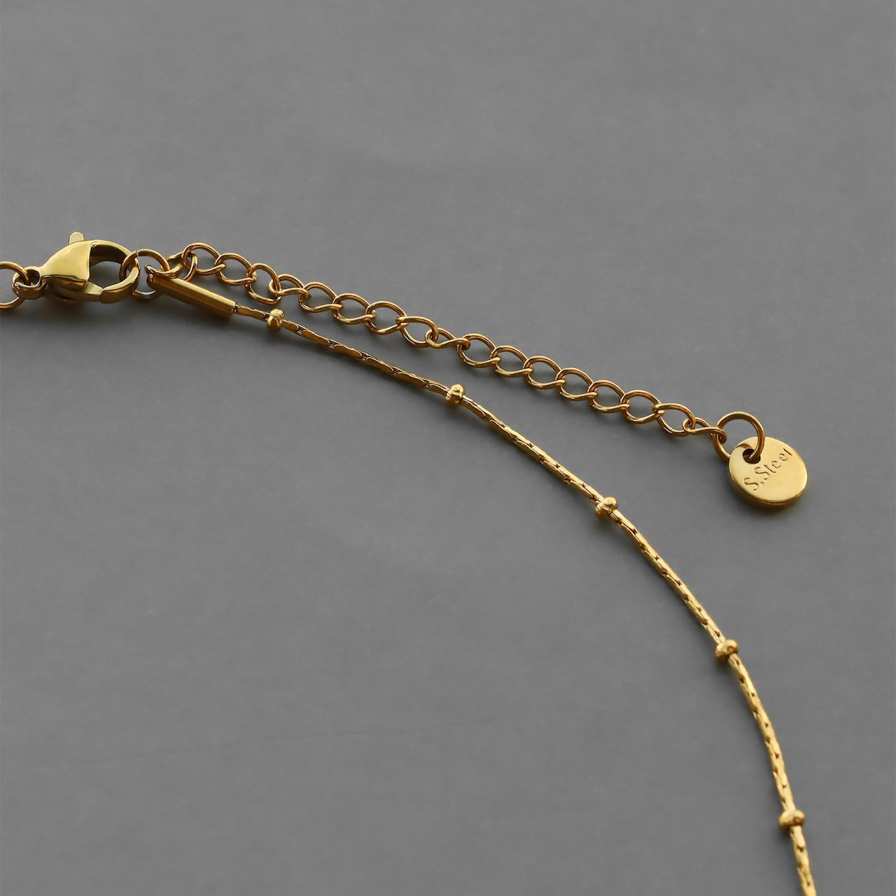 【ネコポス便】ネックレス パワーストーン ロードナイト ペンダントネックレス 14K 金属アレルギー対応 ステンレス レディース 2381