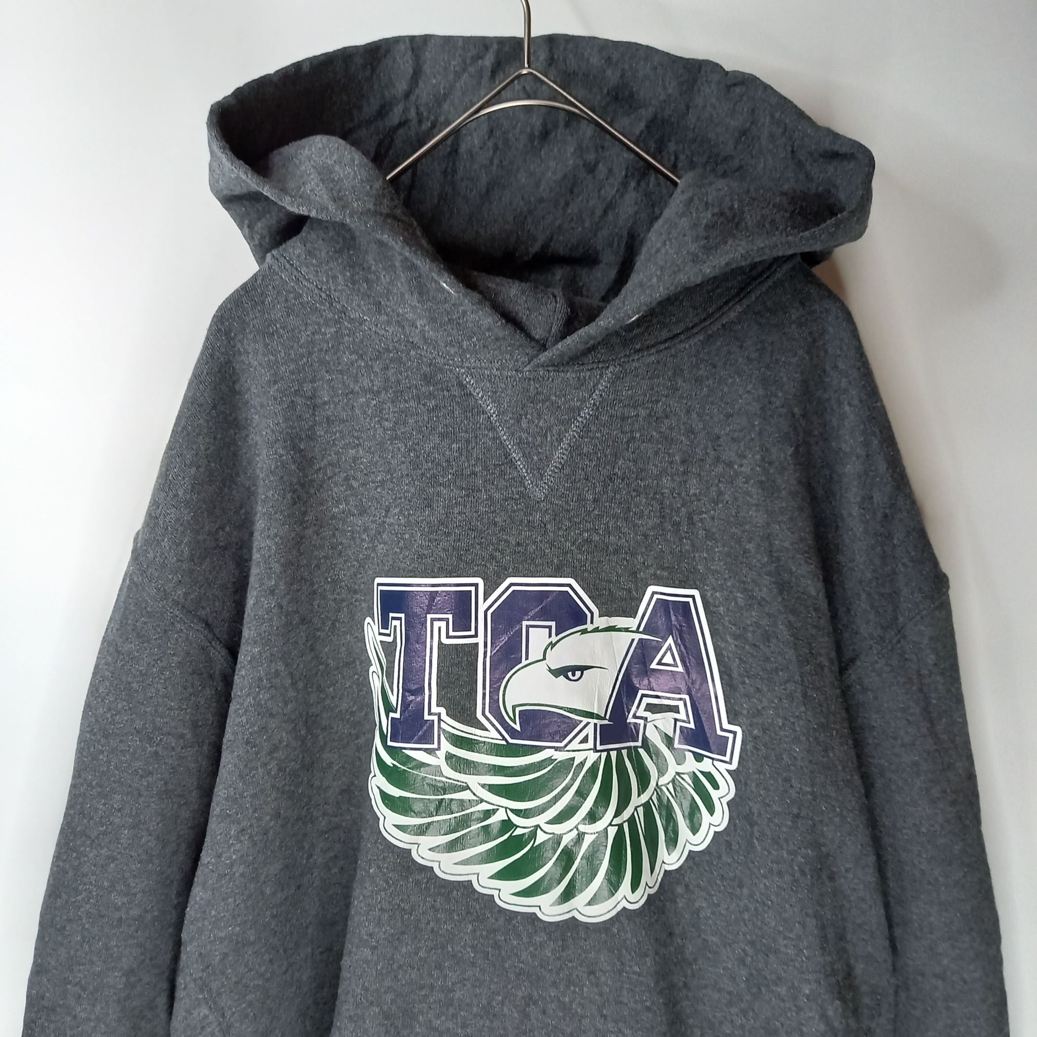 ラッセル パーカー プルオーバー 刺繍 裏起毛 ブラック 3XL