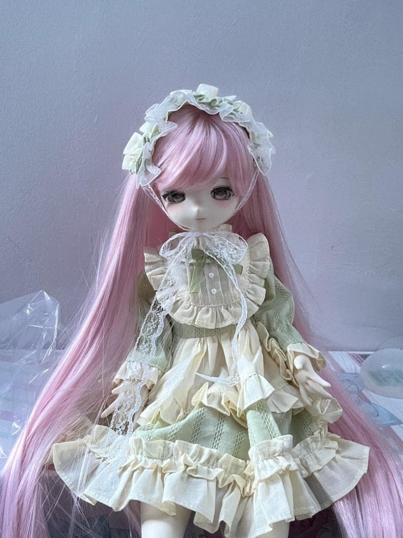 MSD SDM MDD 1/4 サイズ対応 6点セット ピンクグリーンの可愛ドール服