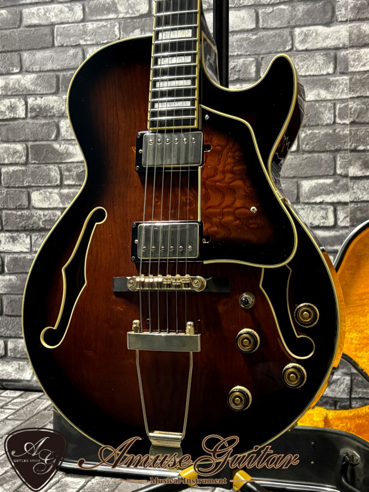 Ibanez AG95QA # DBS(Dark Brown Sunburst) 2018年製【Artcore 