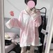 女性用セーラーネックコート,原宿カワイイ,厚手,ピンクカーディガン,y2k,e-girl,長袖,ゆったりとしたトップス,スウェットシャツ,新品 パーカー ジャージ ｙ２ｋ T240908141018_022