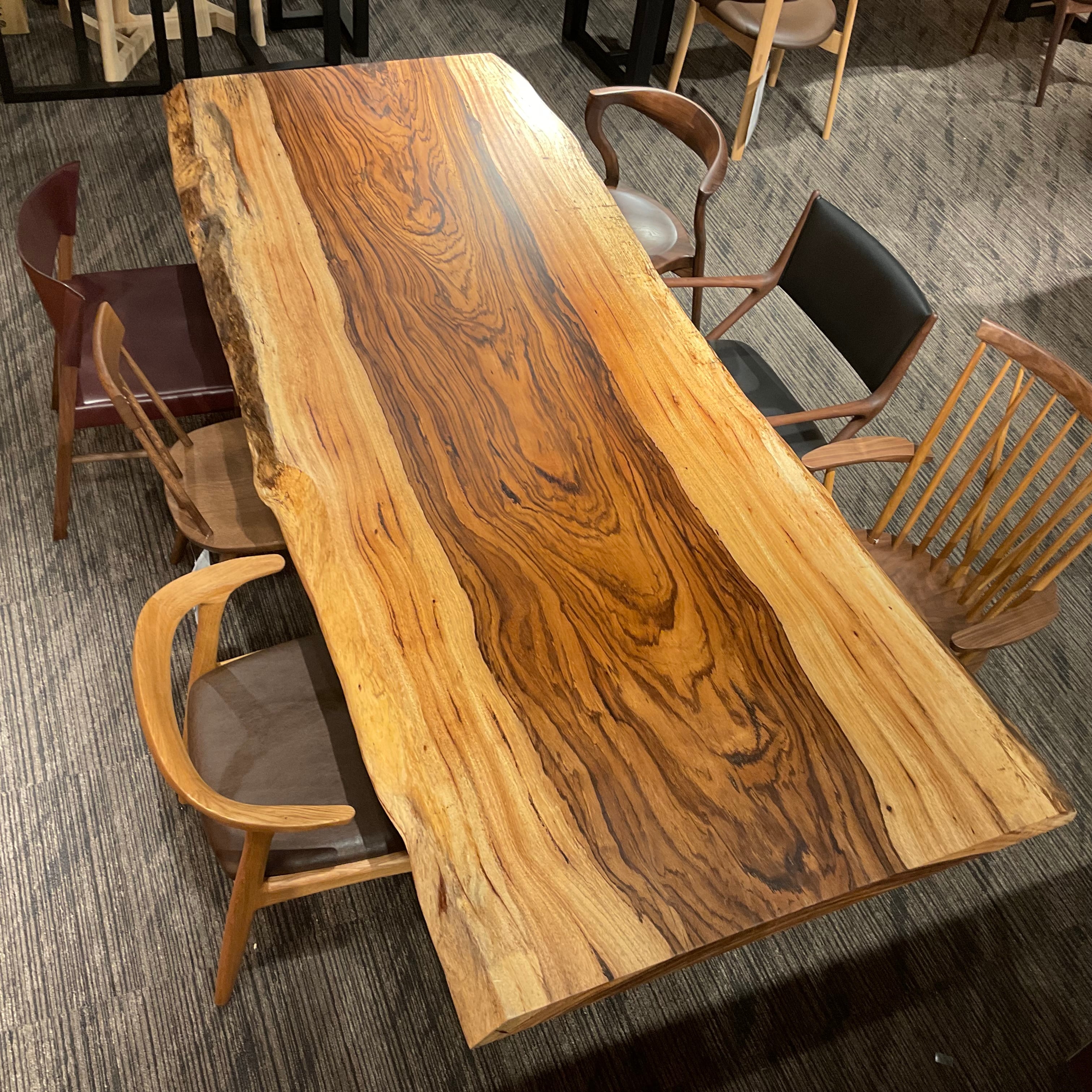 ゼブラウッド_2480×870-960×60_横浜OUTLET PLUS_テーブル天板/一枚板 252137 t001