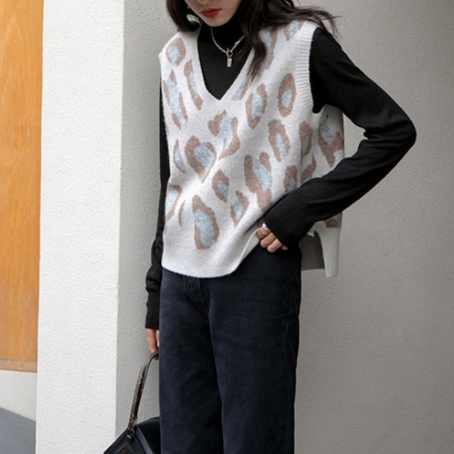 leopard vest 10958