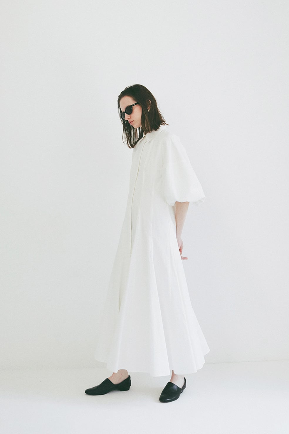 CLANE FORM SLEEVE PANEL LINE SHIRT ONEPIECE | FLICKA ASHIYA