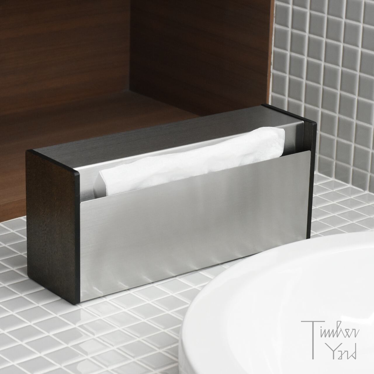  peak 黒 ティッシュボックス tissue box / 拭き漆 黒 / ティッシュボックス / YAMASAKI