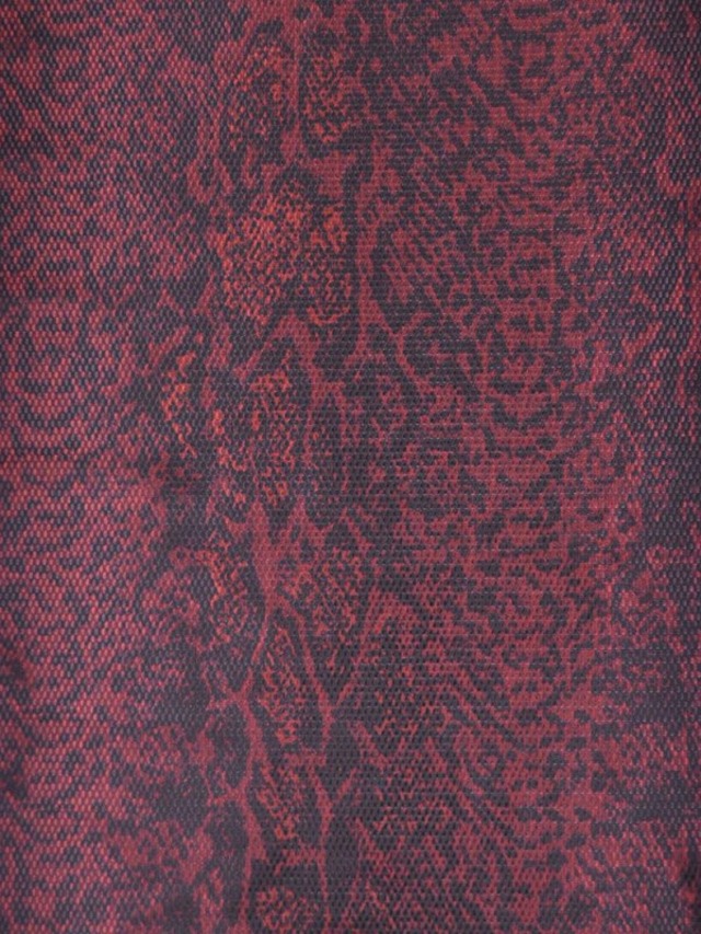 【受注商品】Rumi Rockきもの「シン・バーズアイ パイソン」レッド　[A792]