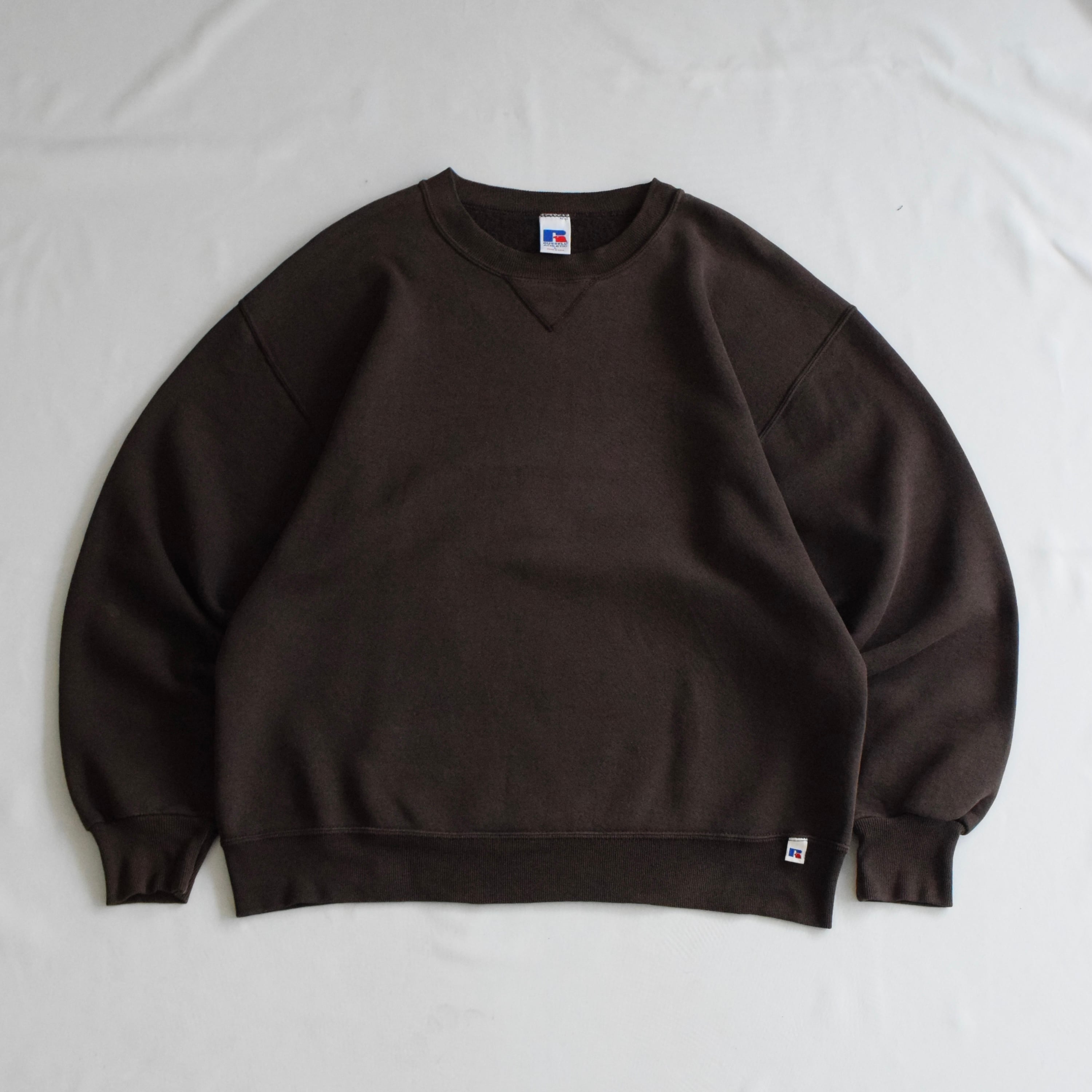 90's RUSSELL ATHLETIC 無地パーカー メンズXXL グレー ブランク