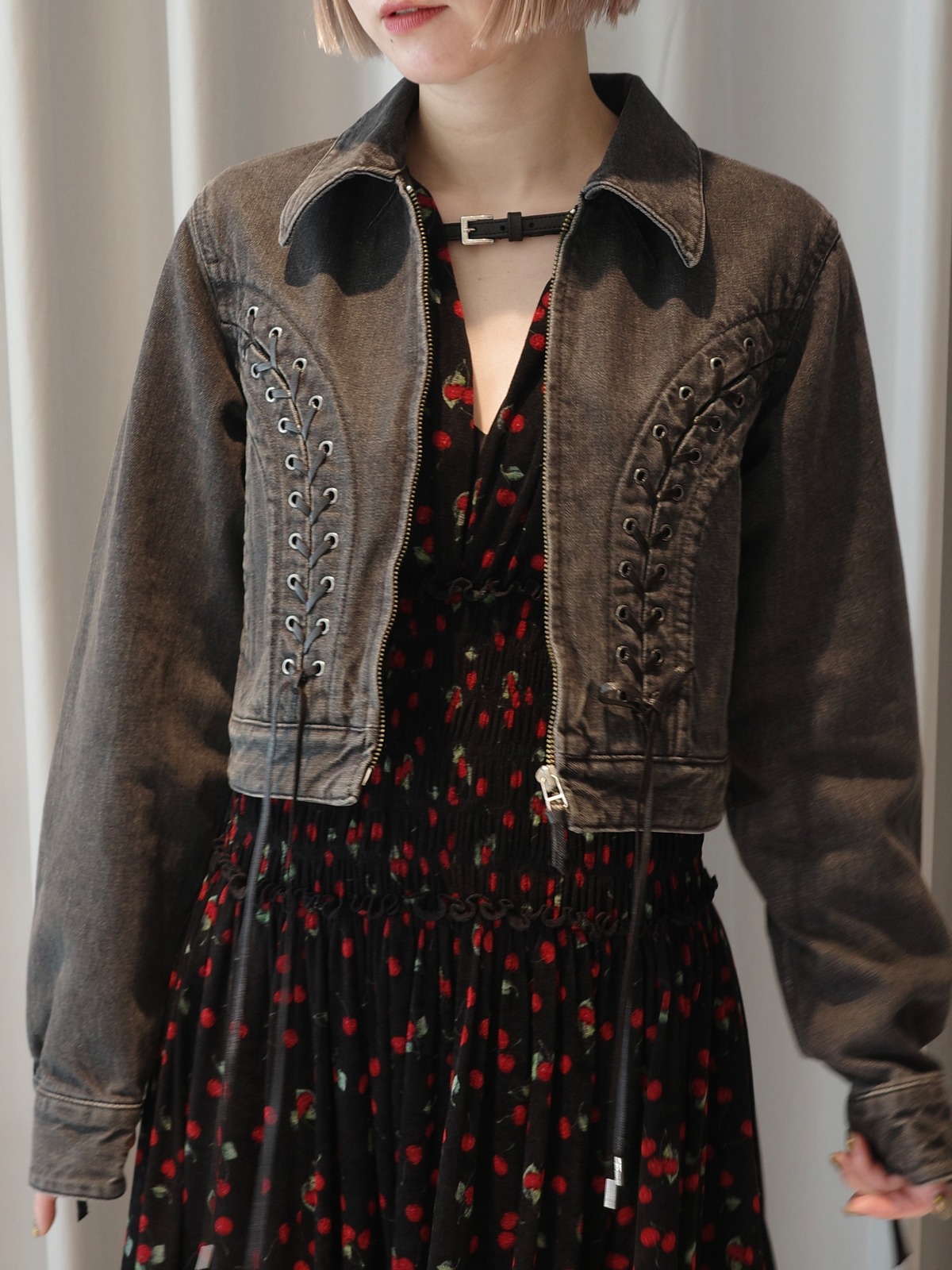 25AW】FETICO フェティコ / Lace up denim jacket / デニムジャケット 