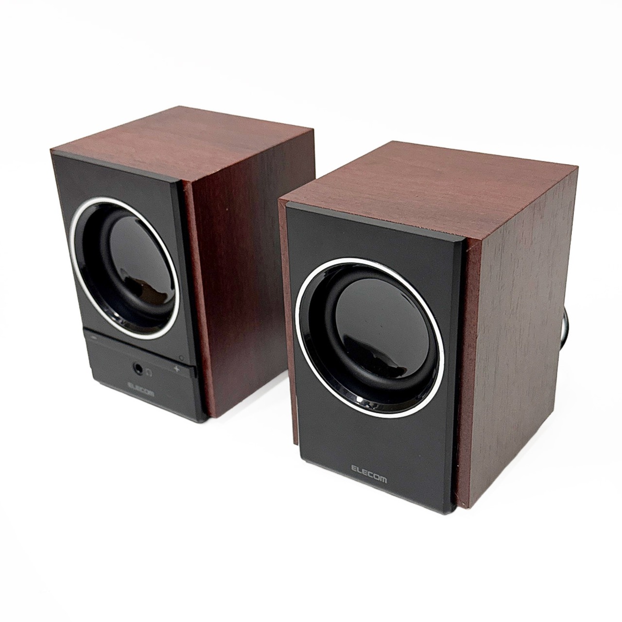 エレコム パソコン用 2.0ch 木のスピーカー USB音声入力タイプ MS-W13UBK 最大出力5.0Wのアンプ内蔵