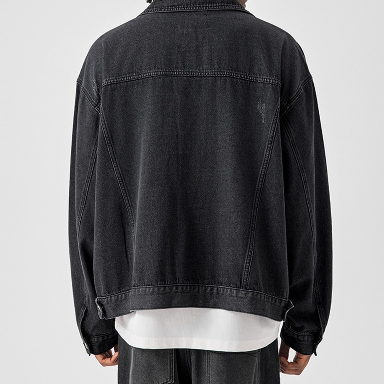 ウォッシュドブラックデニムジャケット（別売りでセットアップのパンツあり）　935