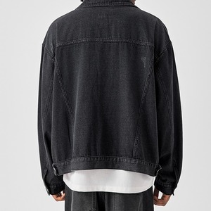 ウォッシュドブラックデニムジャケット（別売りでセットアップのパンツあり）　935