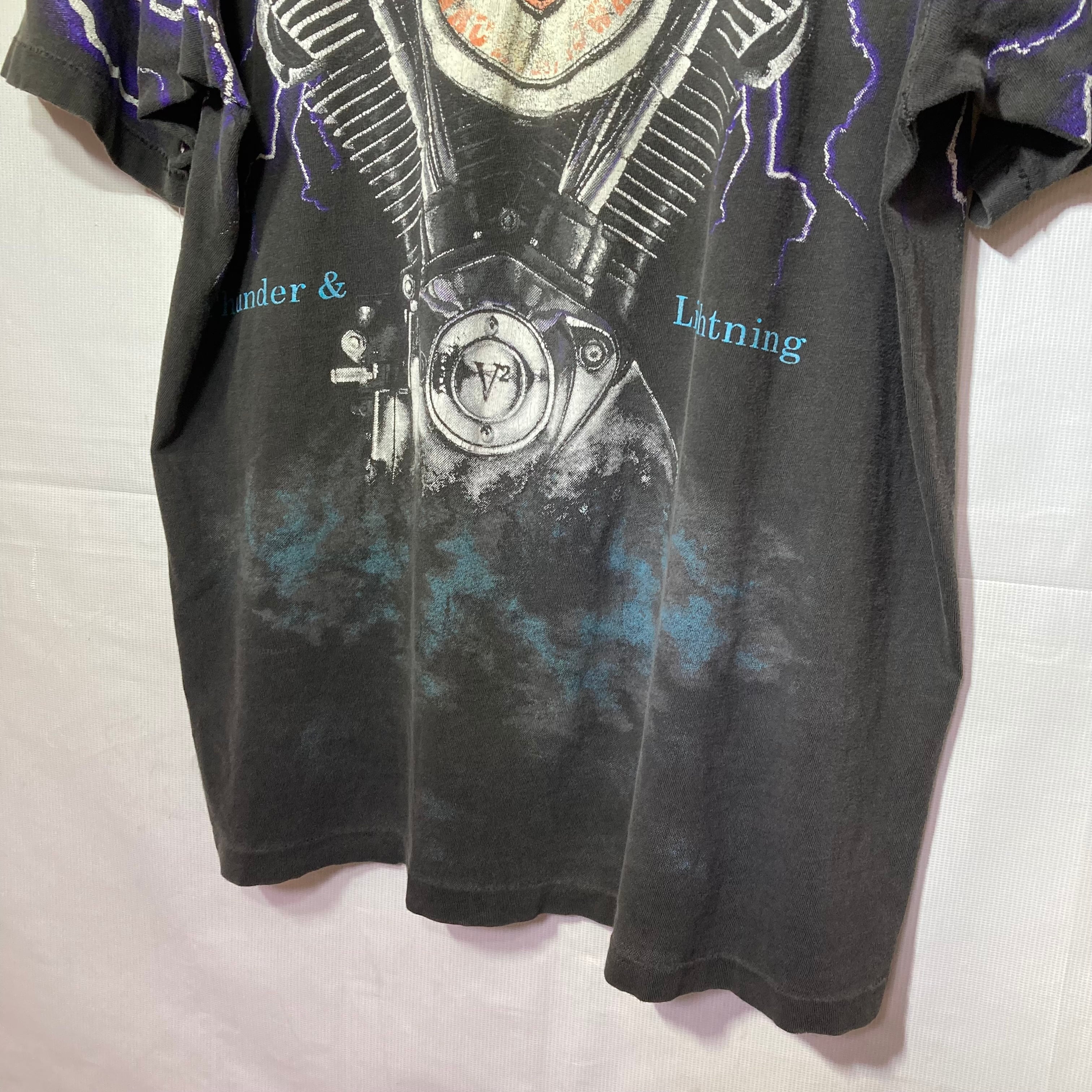 希少 90s Harley Davidson サンダー ライトニング Tシャツ ハーレー