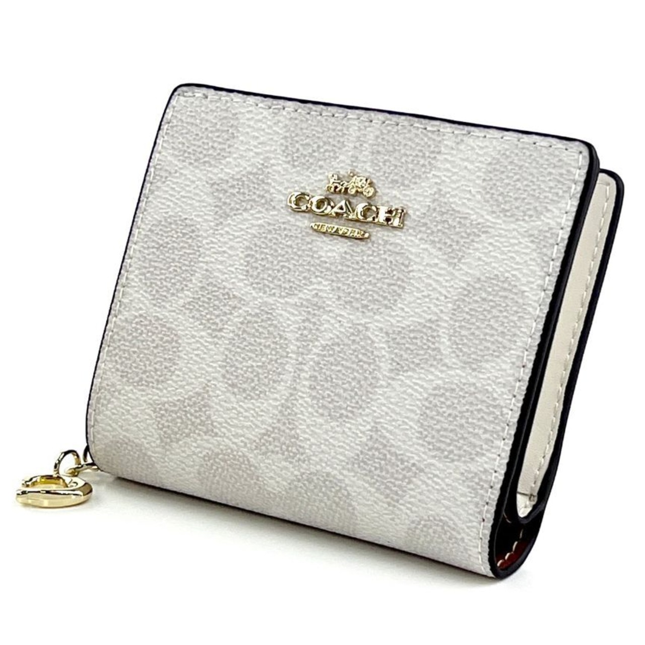 新品 未使用 COACH コーチ 財布 ホワイト 白 折りたたみ | SS