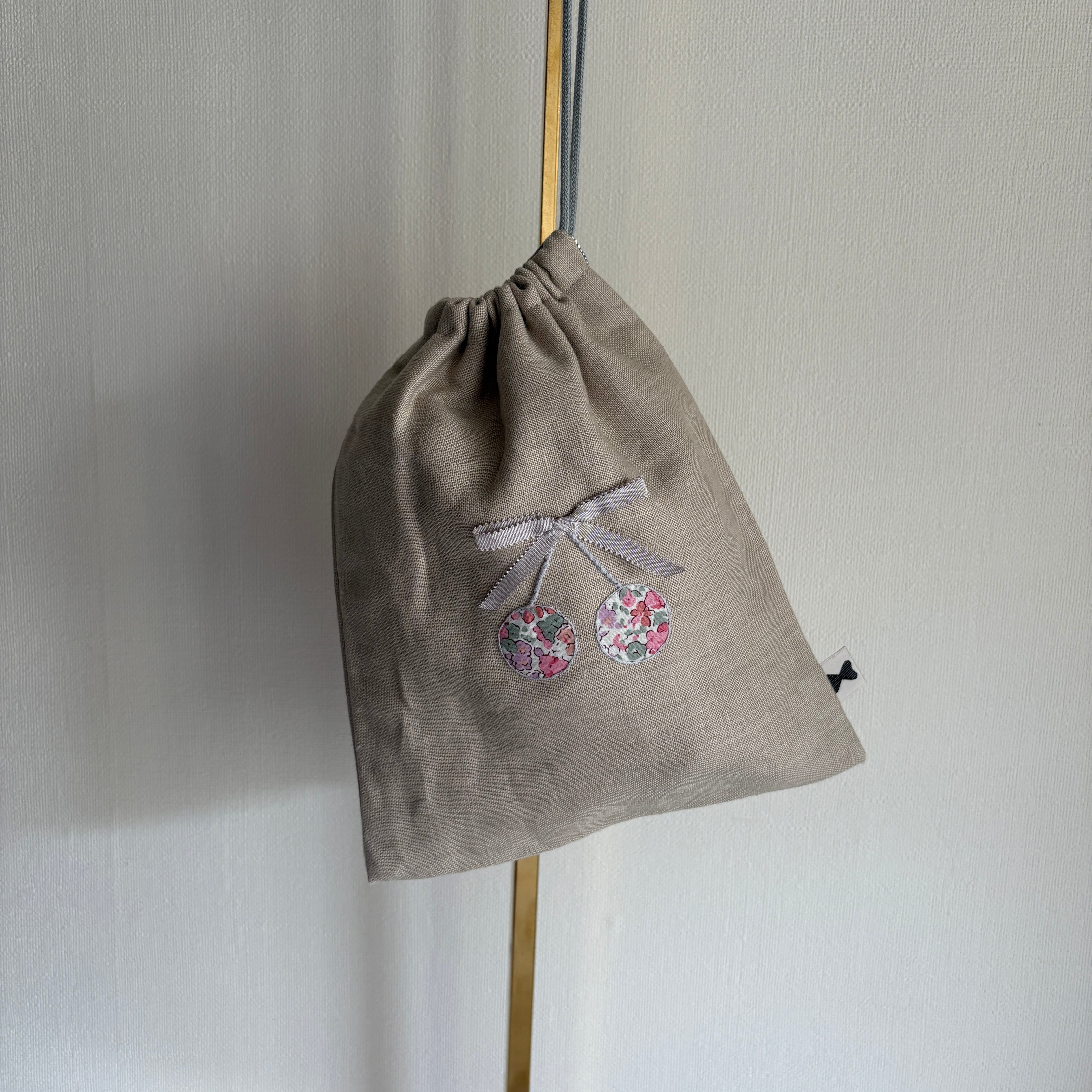 ベージュ巾着袋(片側紐タイプ) | LeSel