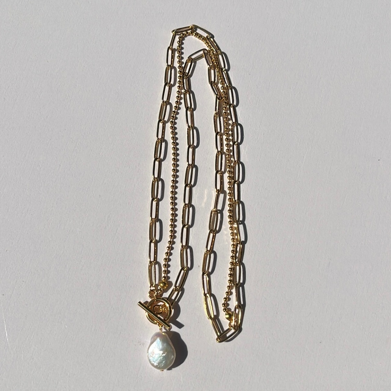 2way ロングパールネックレス［GSN047］