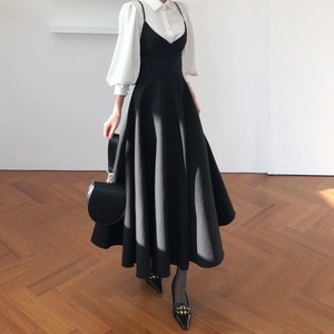 【送料無料】ワンピース レディース キャミワンピース キャミ ワンピ サロペットワンピース サロペット ワンピ ロングワンピース ロング丈 ミモレ丈 フレア オールシーズン ハイウエスト リボン りぼん 無地 シンプル 着痩せ 細見え 体型カバー 大人 カジュアル きれいめ 可愛い かわいい お洒落 おしゃれ お呼ばれ デート パーティー 食事会 お出かけ 韓国 着回し 20代 30代 40代 50代 60代