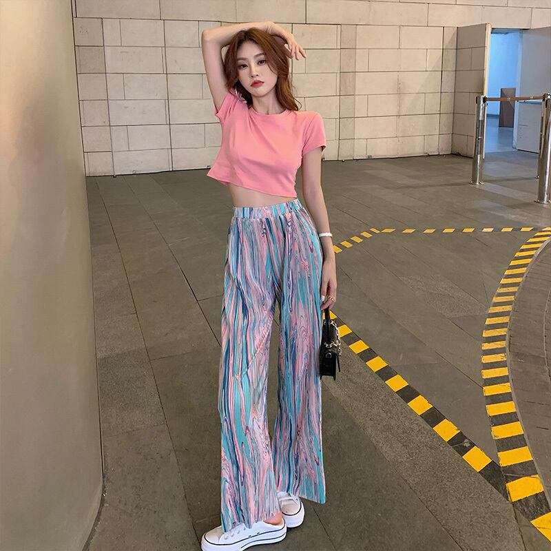 パンツ サマーカラーカジュアルルーズ ストリート 夏物 萌量不足6234544755