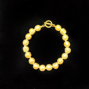 Genuine pearl string bracelet