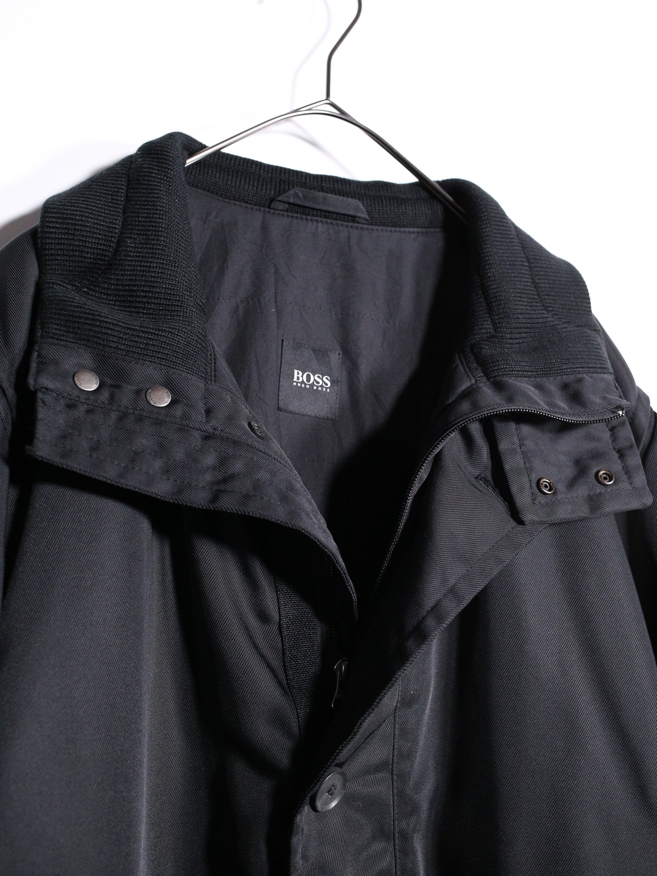 "HUGO BOSS" high- neck zip-up coat jacket - 12