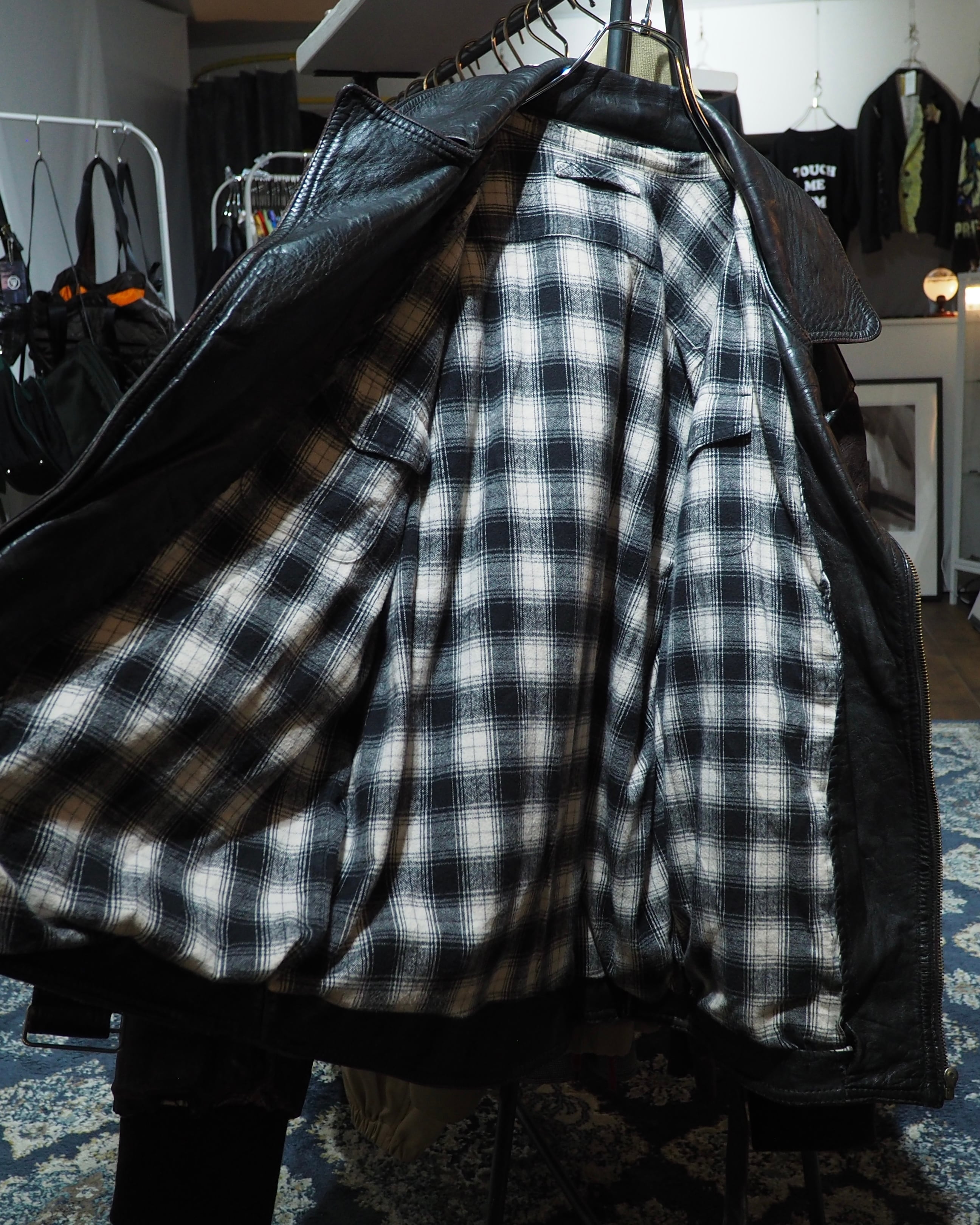 " Unknown - Handmade " Beautiful Aging Special Vintage Leather Jacket