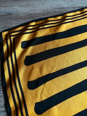 yellow & black abstract silk scarf-5152-8