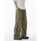Waist Elastic Wide Leg Cropped Pants ◇3color H0676