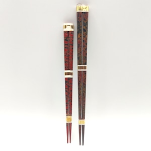 津軽塗（唐塗）バカ塗り・箸・2膳セット・伝統工芸・No.251010-23・梱包サイズ60