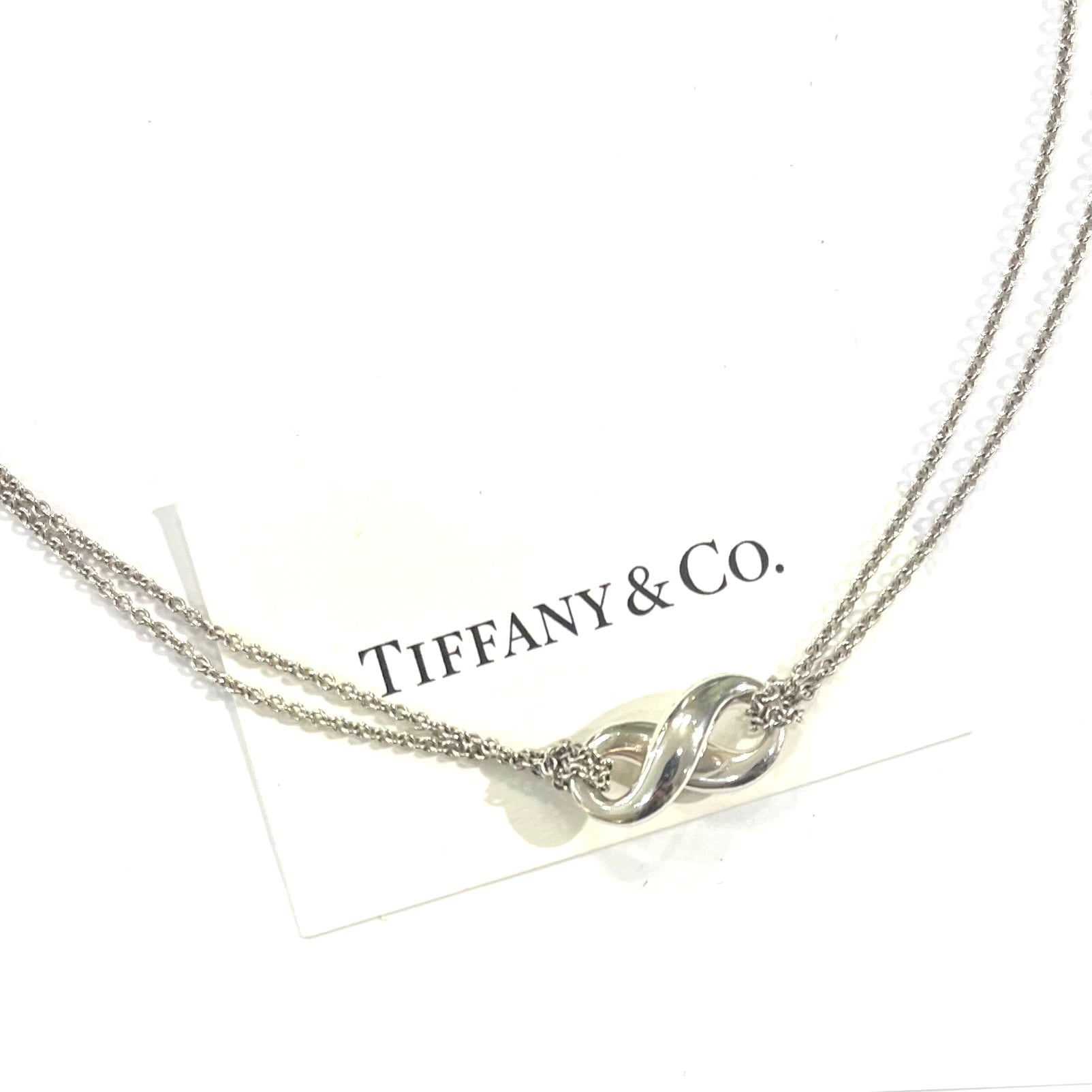 限定価格【TIFFANY&Co.】2745 ダブルチェーン 立体インフィニティ