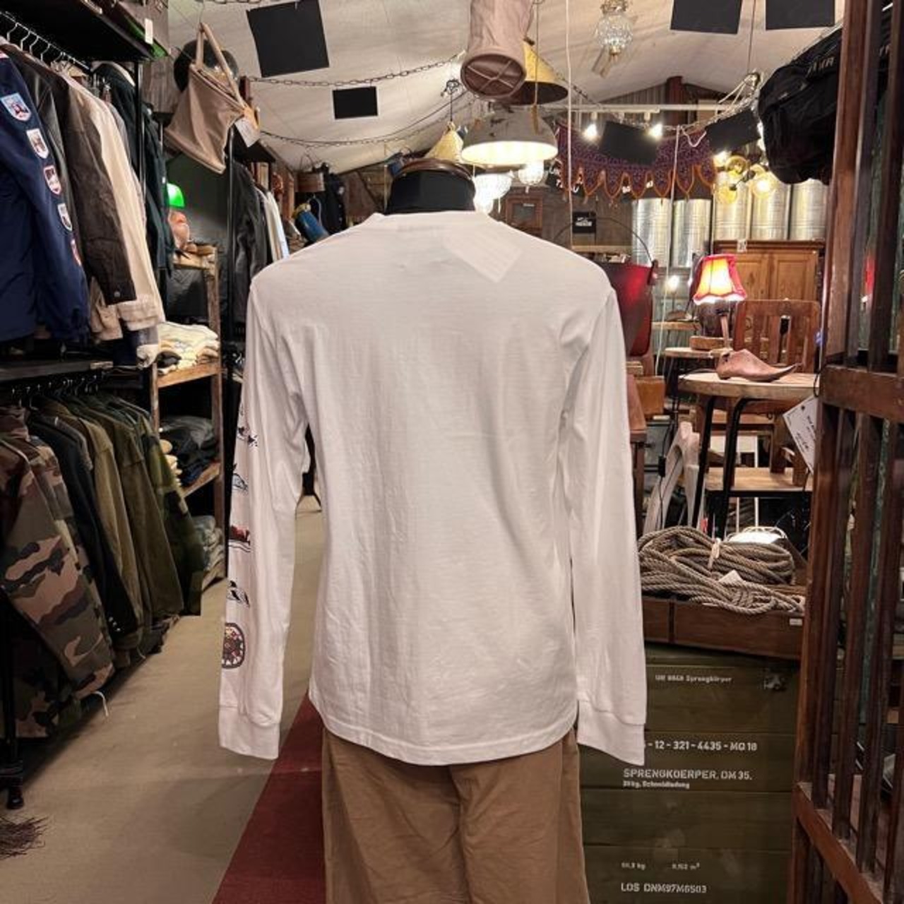 BANANA WIND カットソー メンズ ファッション カットソー 長袖 プリントTシャツ